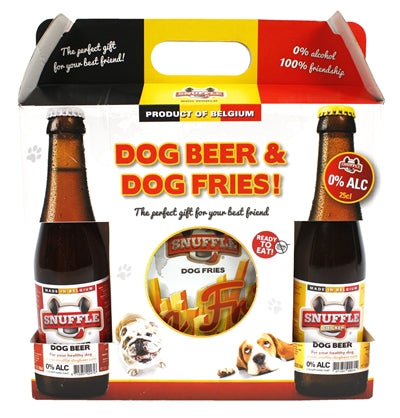 Schnupfe Geschenkbox Hundebier und Pommes