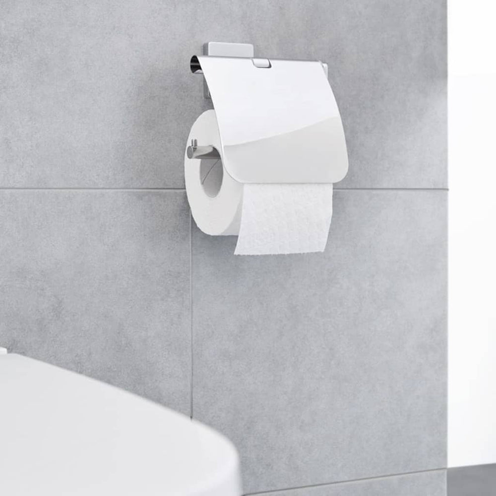 Little Wolke Little Wolke Toiletrolhalter mit Luno Deckel Silberfarbe