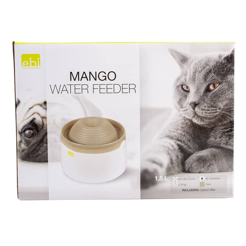 Ebi Wasserbank für Haustiere Mango 1,5 l Mokka Ruhe