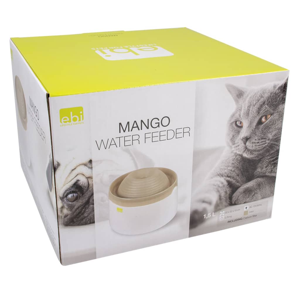 Ebi Wasserbank für Haustiere Mango 1,5 l Mokka Ruhe
