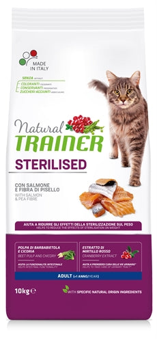 Natürlicher Trainerkatze sterilisierte Lachs