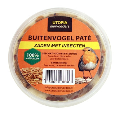 Utopie Vogelpate mit Samen und Insekten