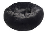 Foeiii Hundekorb gemütlich Plüsch entspannen Donut schwarz