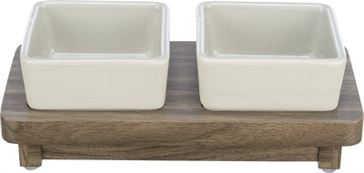 Trixie Food Bowl Hunde Set Citystyle Keramikgrau Braun