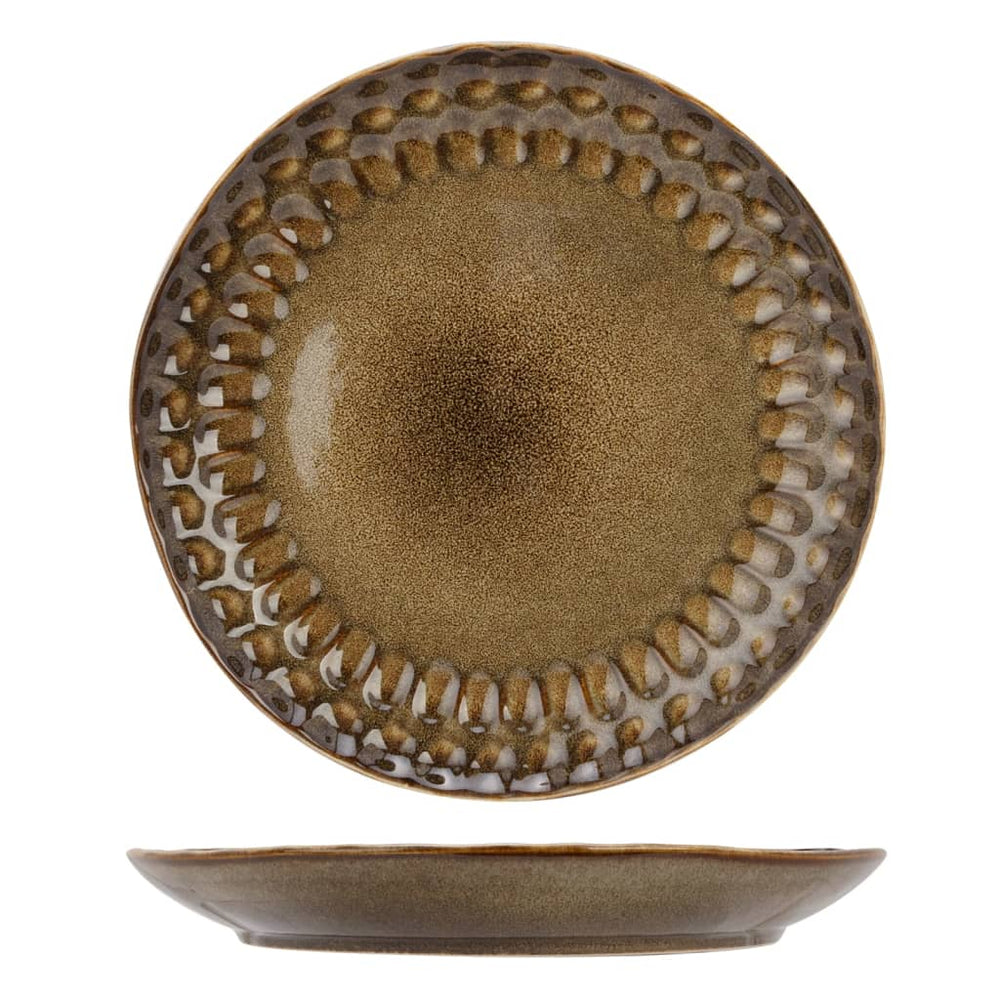 Gemütliche trendige, gemütliche trendige Teller Araki Hazel 6 Sts Ø27 cm Braun