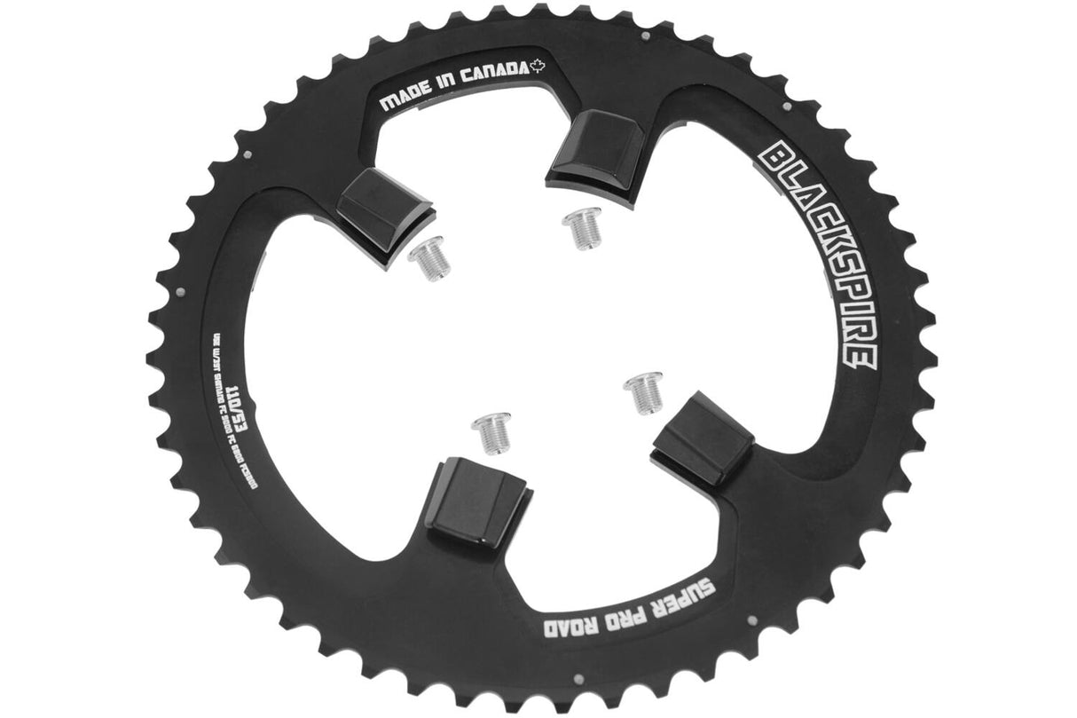 Black Grex Chaining Leaf Race Super Pro 4 Bolt 110 53 (53 39)