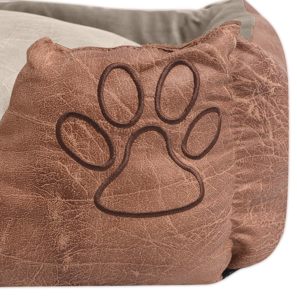 Vidaxl Hundebett küsst Pu-Art Ledergröße l Beige