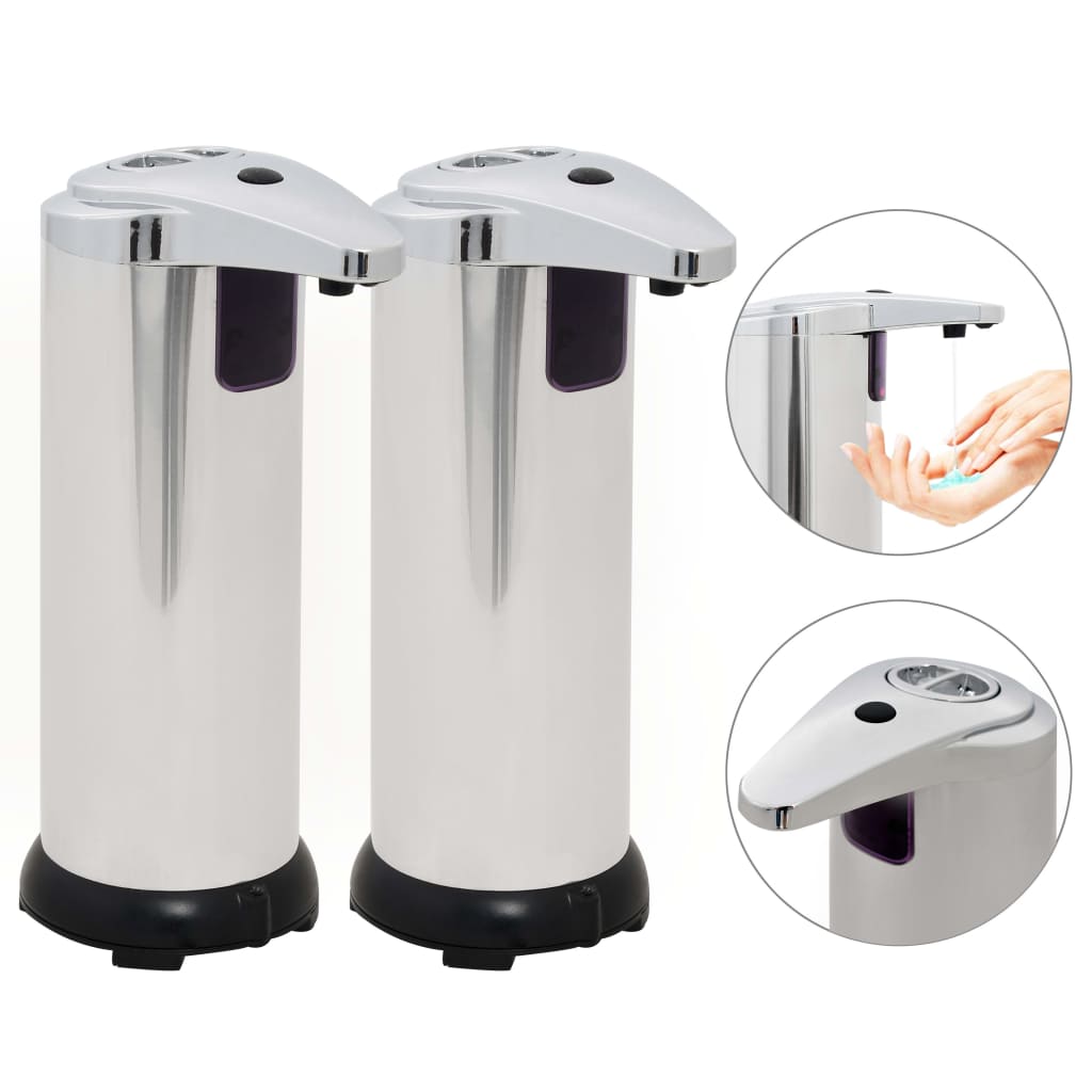 VIDAXL Automatische Seifenspender Infrarotsensor 600 ml 2 PCs