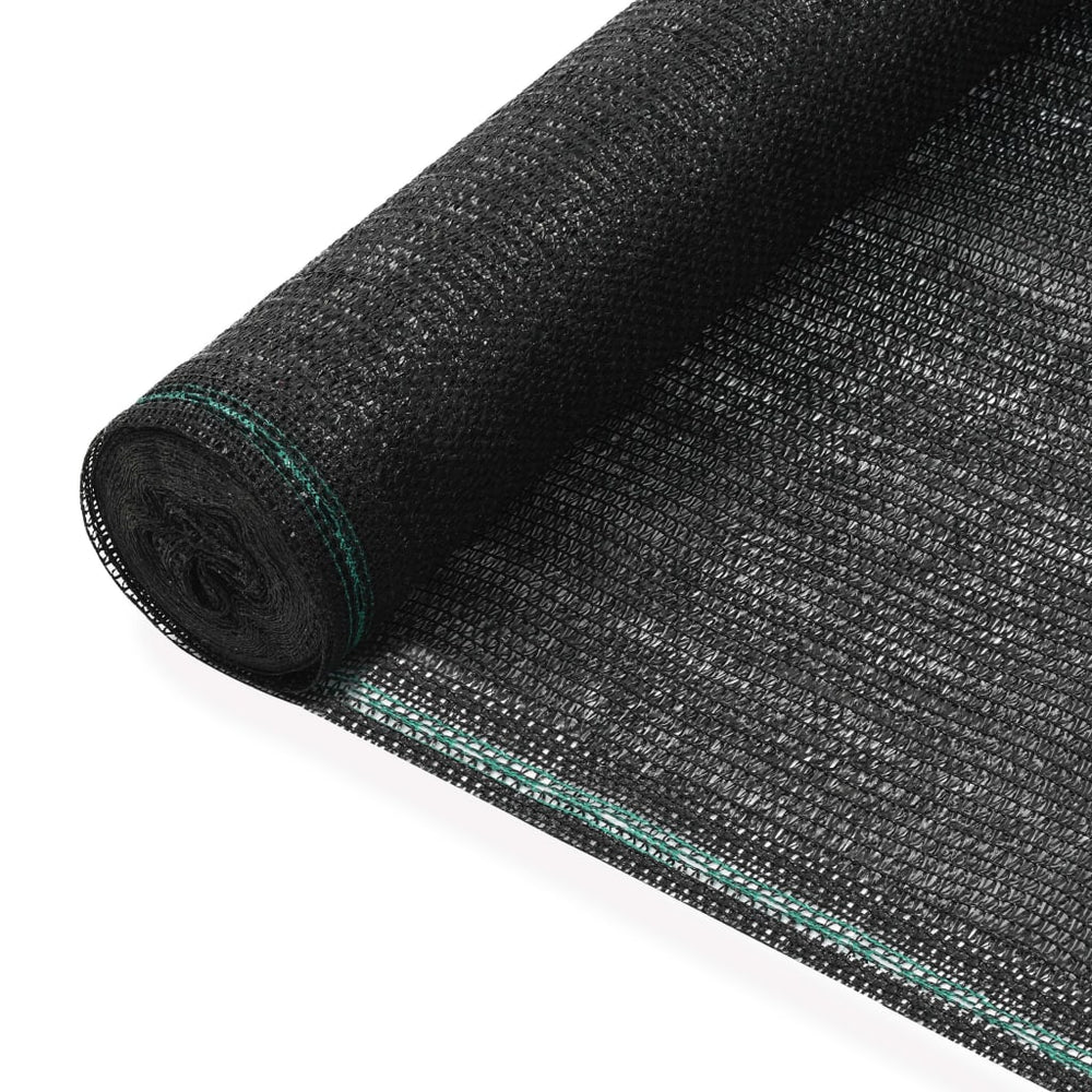 Vidaxl -Tennisbildschirm 2x25 M HDPE Schwarz