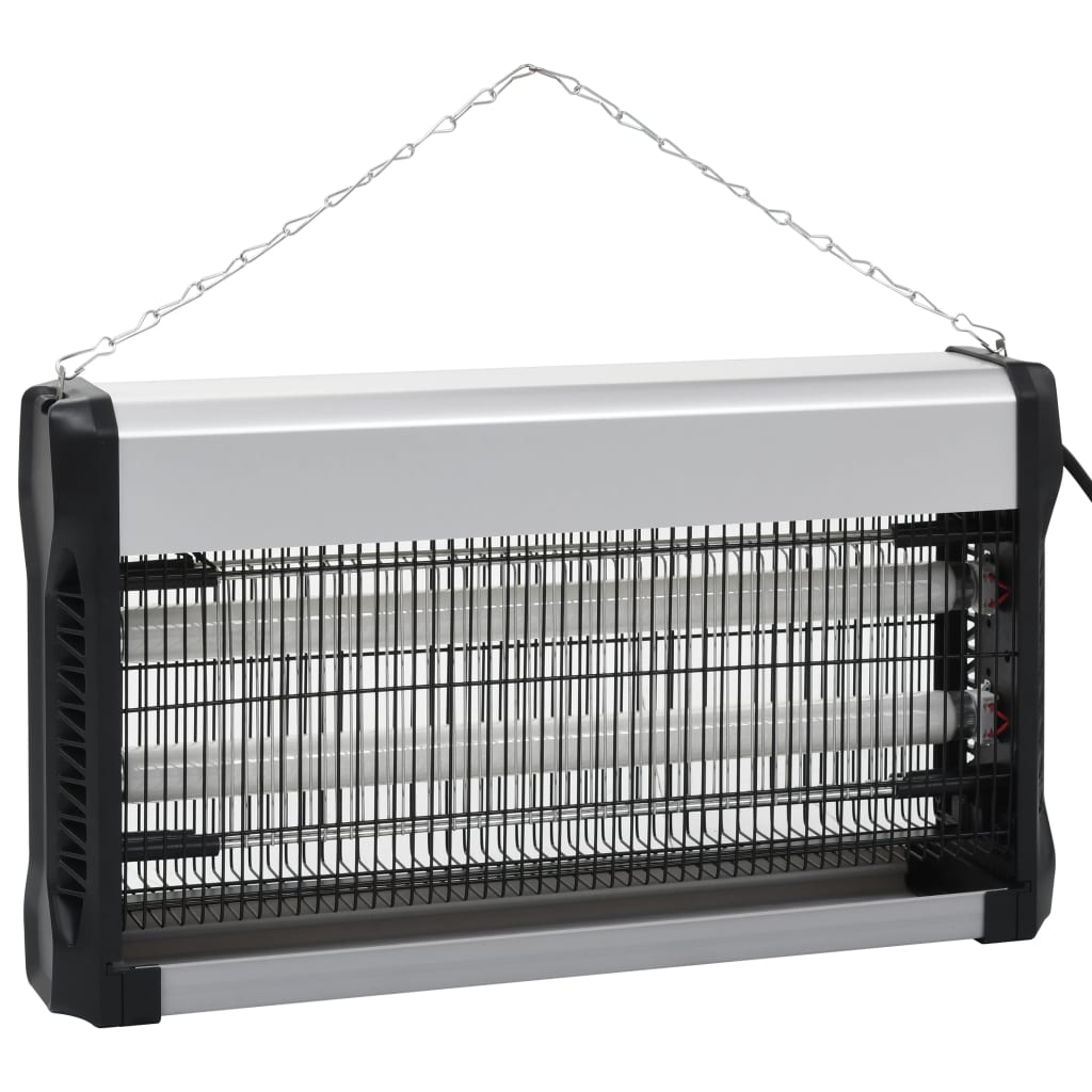 Vidaxl -Flug mit 30 W Aluminium schwarz