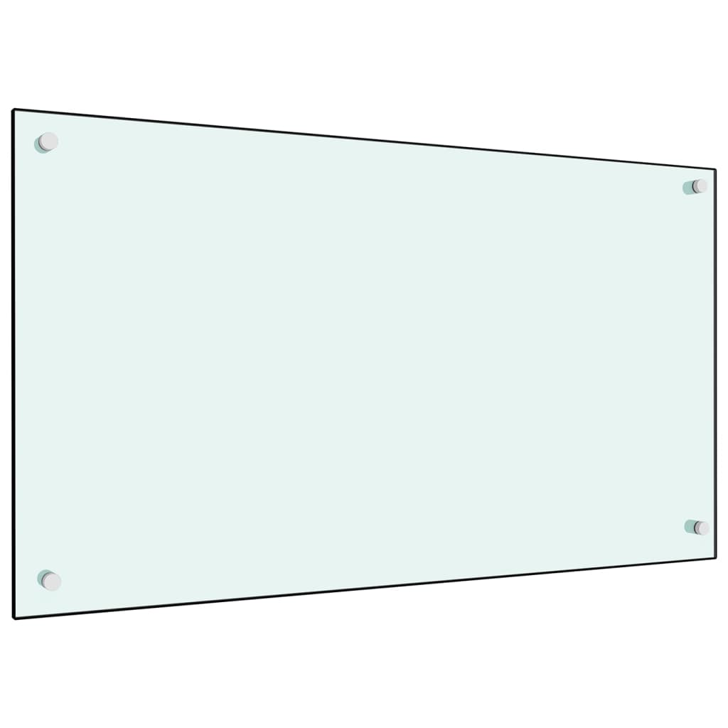 VIDAXL -Scheinwirge Küche 90x50 cm gehärtetes Glas weiß