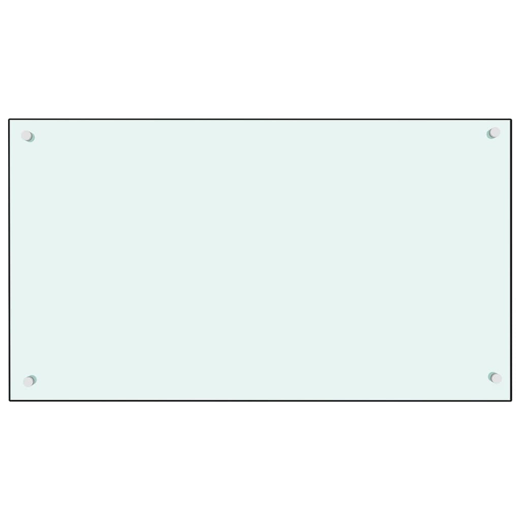 VIDAXL -Scheinwirge Küche 90x50 cm gehärtetes Glas weiß