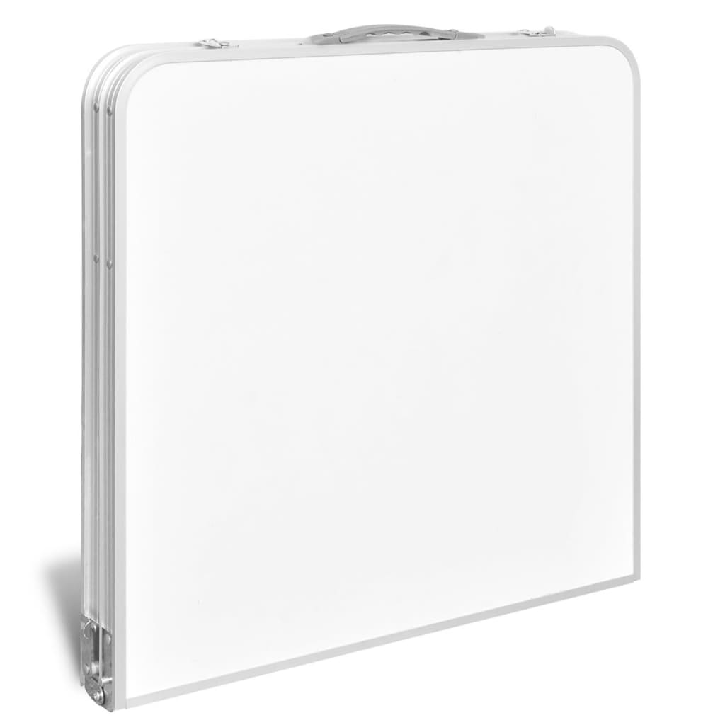 VIDAXL Camping Tabelle zusammenklappbar und einstellbar 120 x 60 cm Aluminium