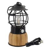 Eurotrail Camping Lampe Brise LED Bambus schwarz