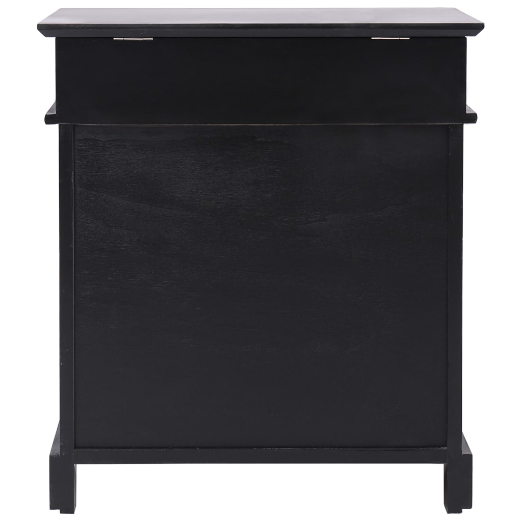 Vidaxl Schuhschrank 50x28x58 cm Paulowniahout Schwarz