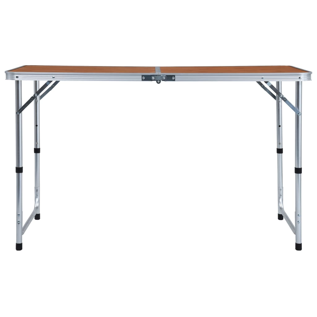 VIDAXL Camping Tabelle zusammenklappbar 120 x 60 cm Aluminium