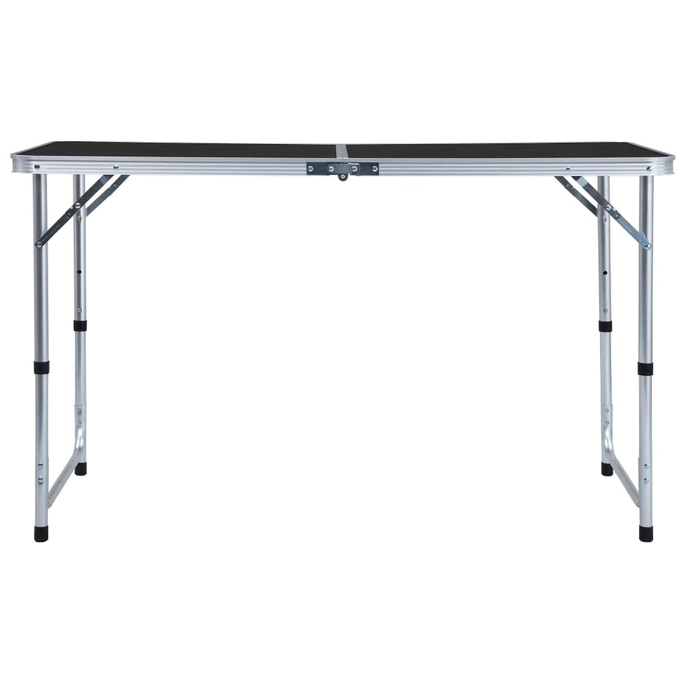 VIDAXL Camping Tabelle zusammenklappbar 120 x 60 cm Aluminiumgrau