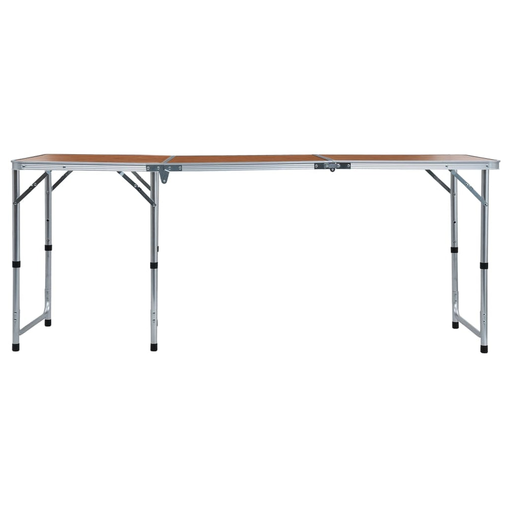 VIDAXL Camping Tabelle zusammenklappbar 180 x 60 cm Aluminium