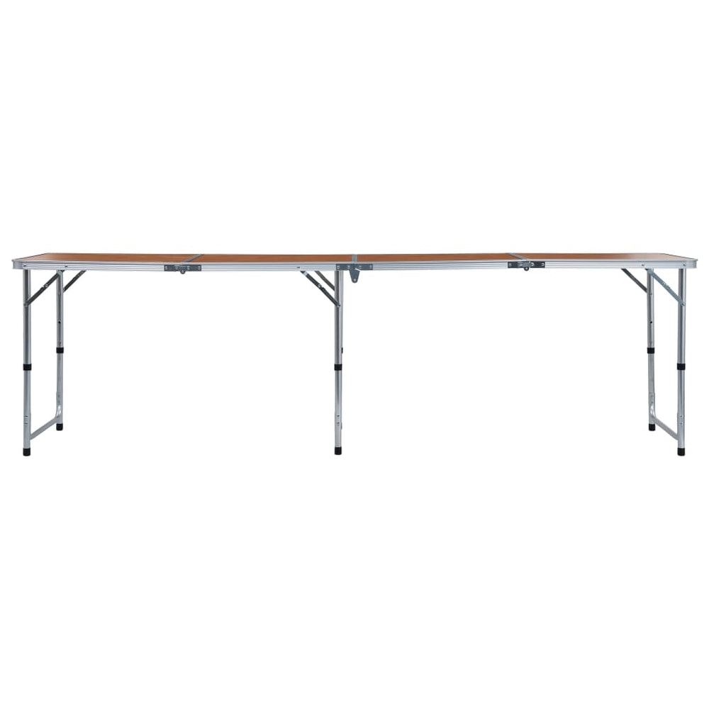 VIDAXL Camping Tabelle zusammenklappbar 240 x 60 cm Aluminium