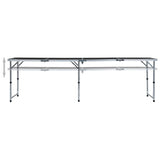 VIDAXL Camping Tabelle zusammenklappbar 240 x 60 cm Aluminiumgrau
