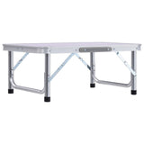 Vidaxl Camping Tabelle zusammenklappbar 60 x 45 cm Aluminium Weiß