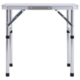 Vidaxl Camping Tabelle zusammenklappbar 60 x 45 cm Aluminium Weiß
