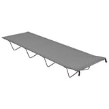 Vidaxl Campbetten 2 ST 180x60x19 cm Oxford Stoff und Stahlgrau