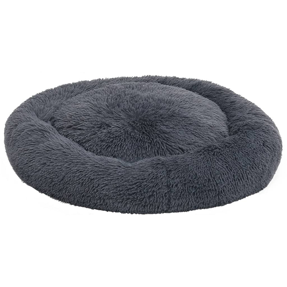 Vidaxl Hundekatkissen waschbar 90x90x16 cm Plüsch dunkelgrau