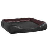 Vidaxl Hundekorb 105x80x25 cm künstliches Leder schwarz und braun