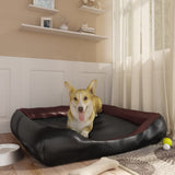 Vidaxl Hundekorb 105x80x25 cm künstliches Leder schwarz und braun
