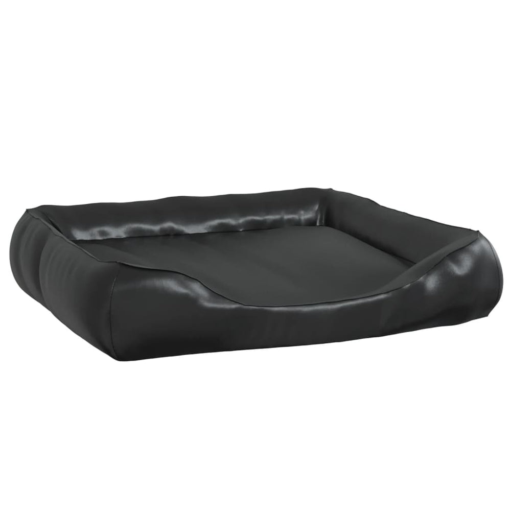 Vidaxl Hundekorb 80x68x23 cm künstliches Leder schwarz