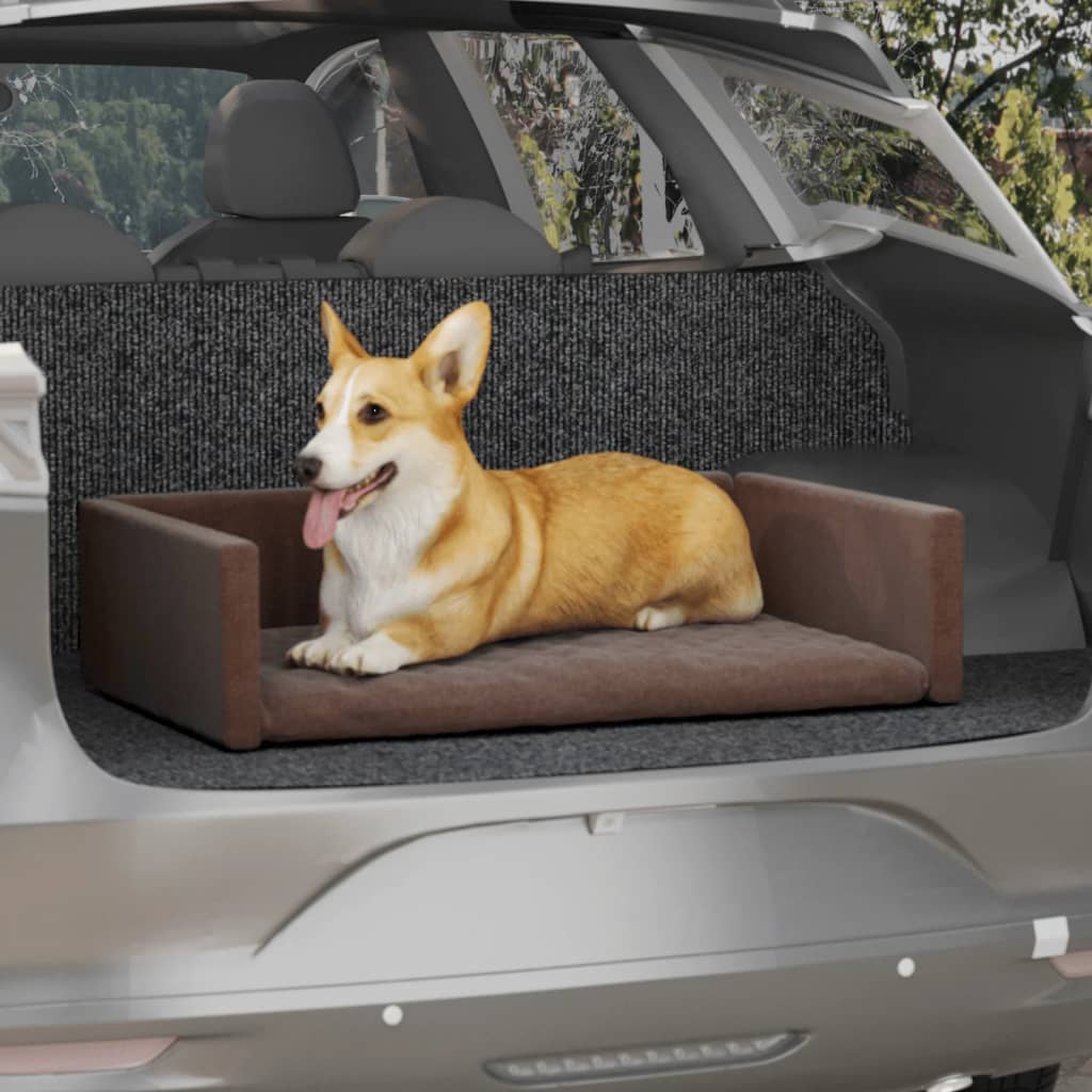 Vidaxl Car Dog Basket Leinen Look 70x45 cm braun