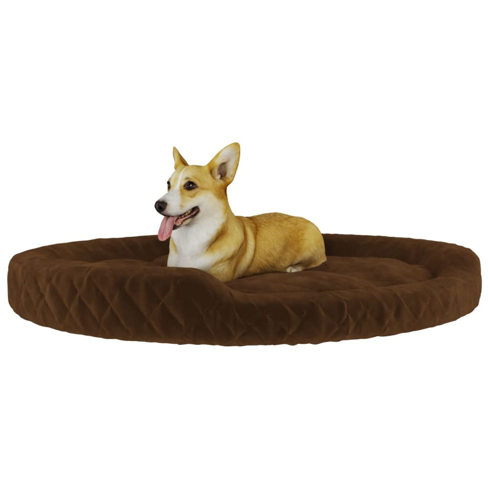 Vidaxl Hundekorb 110x90x23 cm Plüschbraun