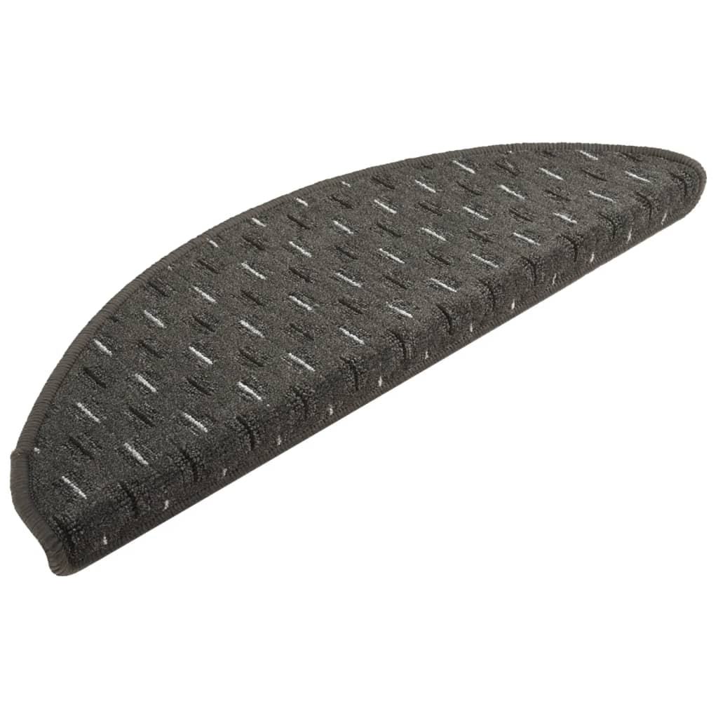 VIDAXL -Treppenmatten 15 ST 65x21x4 cm Anthrazit -ausgelöst