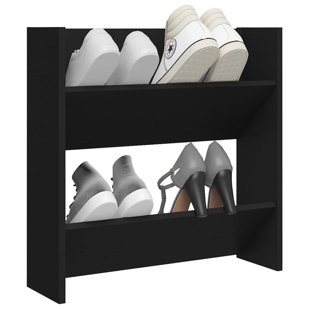 Vidaxl Wandschuhschrank 60x18x60 cm propertiertes Holzschwarz