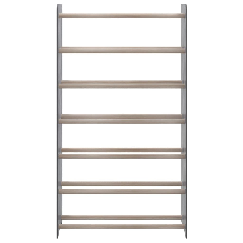 VIDAXL -Schuhregal 65x24x117 cm verarbeitetes Holzgrau