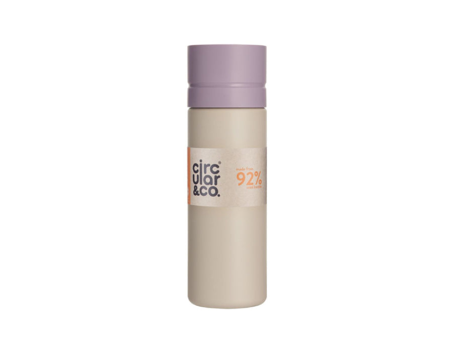 Kreisförmige Co. Rundflasche 600 ml Creme lila lila