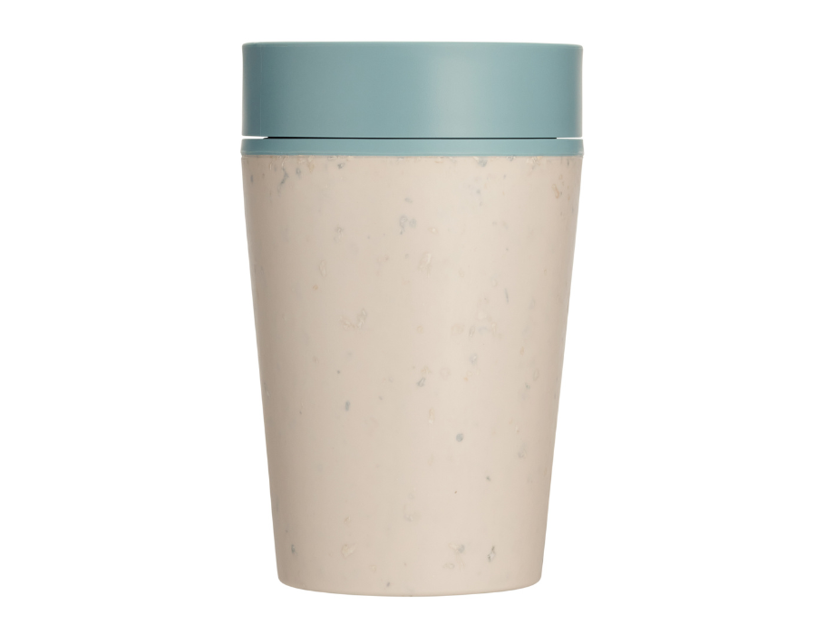 Rundkarte Co. Kaffeetasse Rundbecher 227 ml Creme Blau