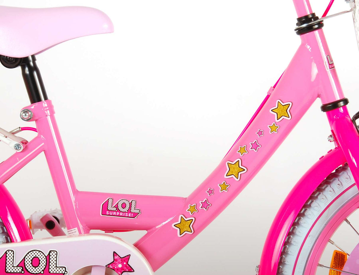 Lol Überraschung Kinderfahrrad - Mädchen - 18 Zoll - Pink - Zwei Handbremsen