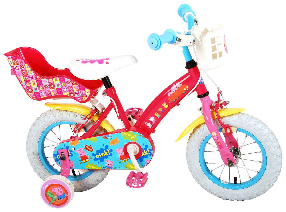 Peppa Pig Children's Bicycle - Mädchen - 12 Zoll - Pink - Zwei Handbremsen