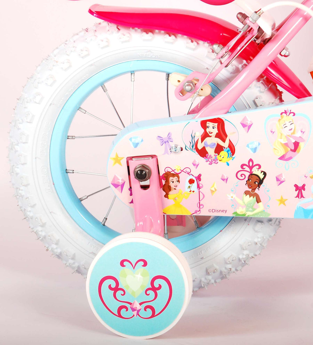 Disney Princess Children's Bicycle - Mädchen - 12 Zoll - Pink - Zwei Handbremsen