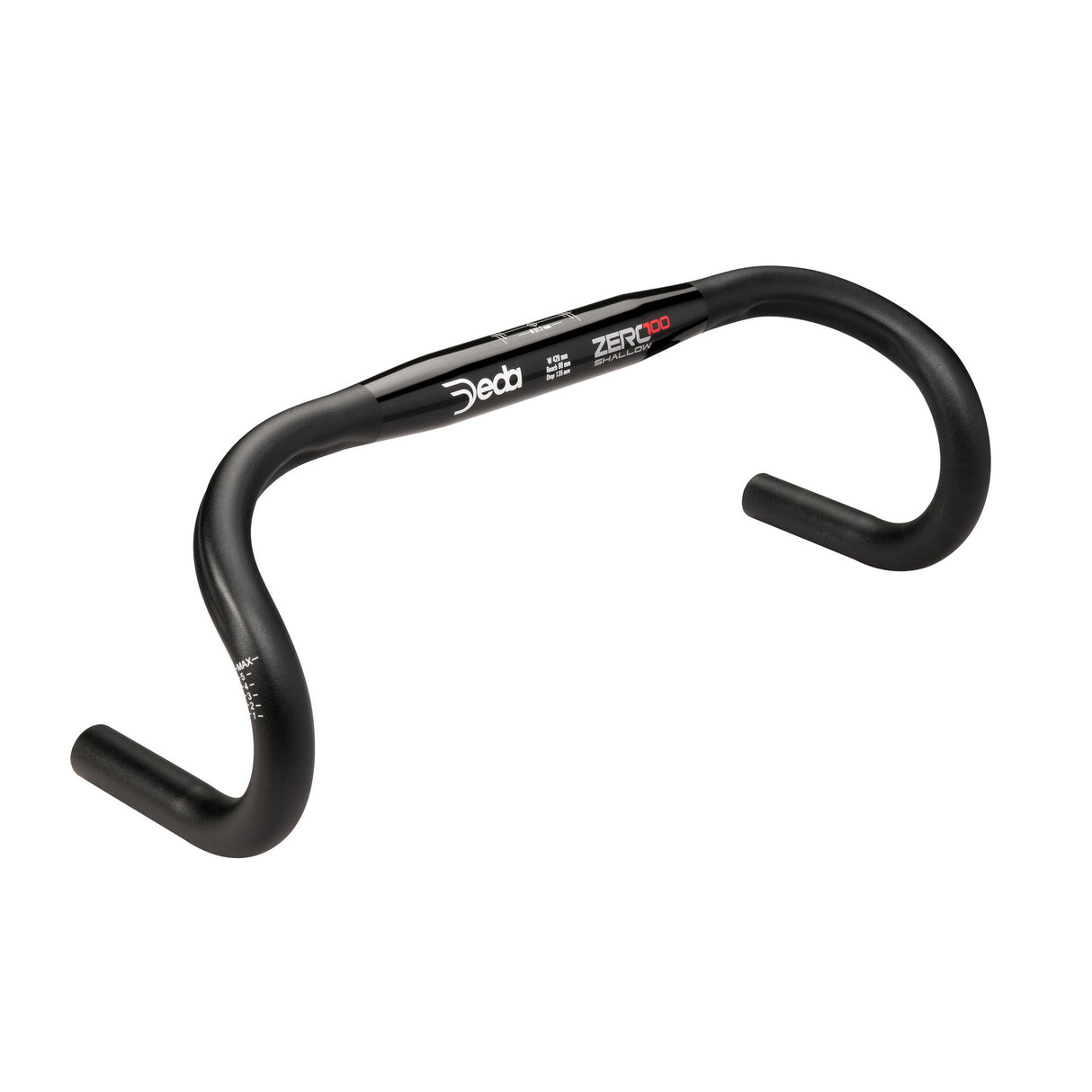 Deda Lenkung Bend Zero100 Flach 42 cm schwarzes Aluminium