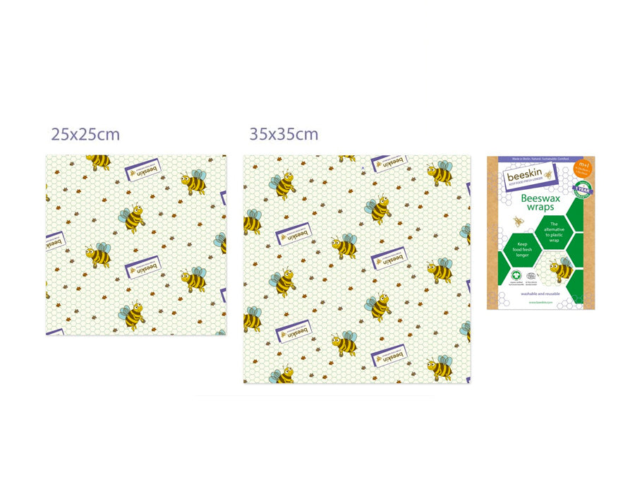 Bienenkinne Bienenwachs -Stoff Set mittlerer und großer Druck