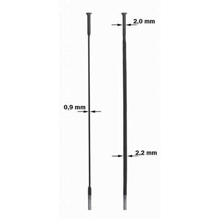 SAPIM SPAAK 14-288 CX-RAY Flat gerade mit Nippel (20.)
