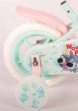Woezel Pip Pip Children's Bike Girls 10 Zoll Minze Blau Pink Pink Pink