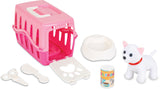 Pilsan kuschelige Katze mit Pflegehe Reisenkorb rosa weiß