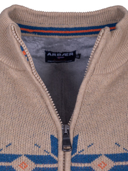 Arbaer Antonio Norwegian Vest Heren Sand -Colored Größe 3xl