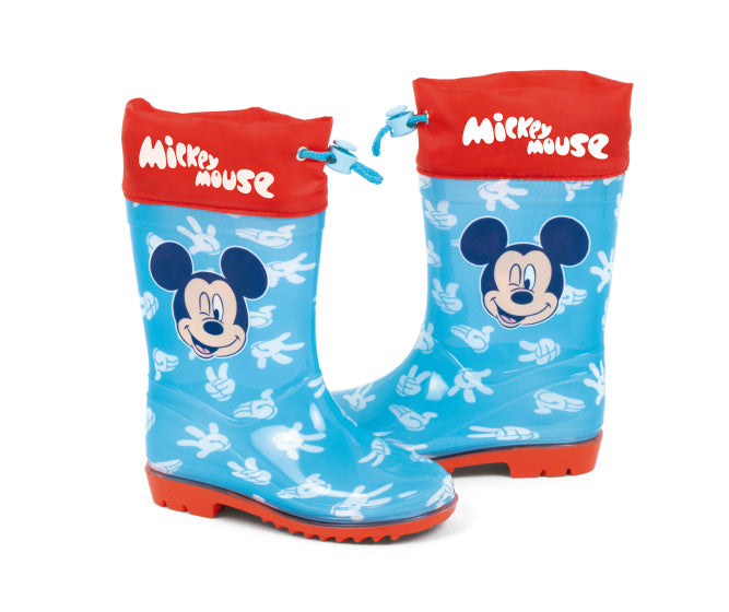 Arditex Regenstiefel Mickey heute Junior PVC Textile Hellblau Rot Größe 30