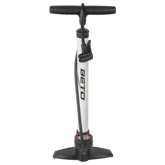 Beto -Fahrradpumpe Hochdruckstahl weiß schwarz 11 bar mit 11 bar