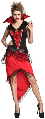 Boland Bloodthirsty Queen Kostüm Damen Rot Schwarz Größe 44 46 (l)